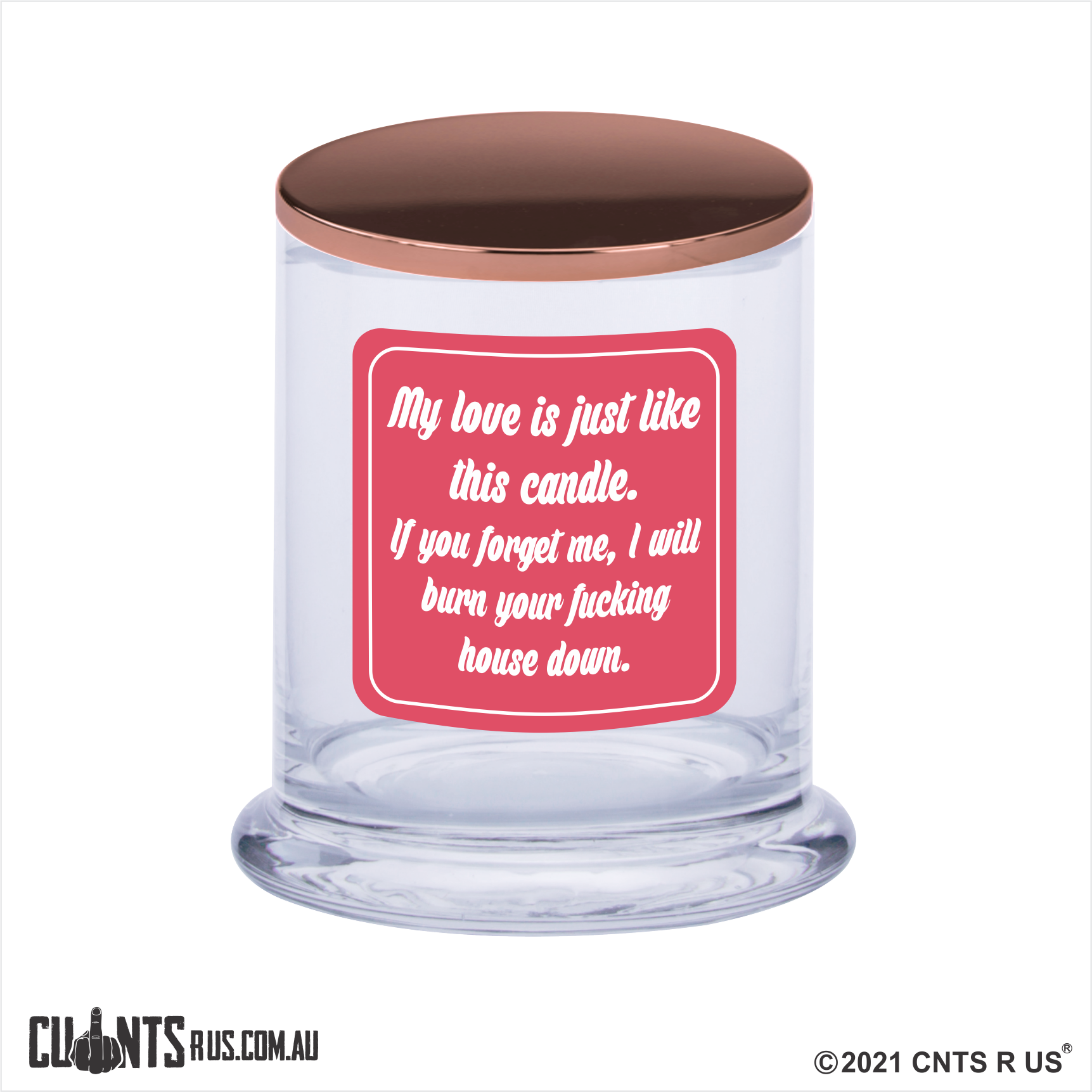 My Love Is Like This Candle Scented Soy Candle Rude - fair-dinkum-gifts
