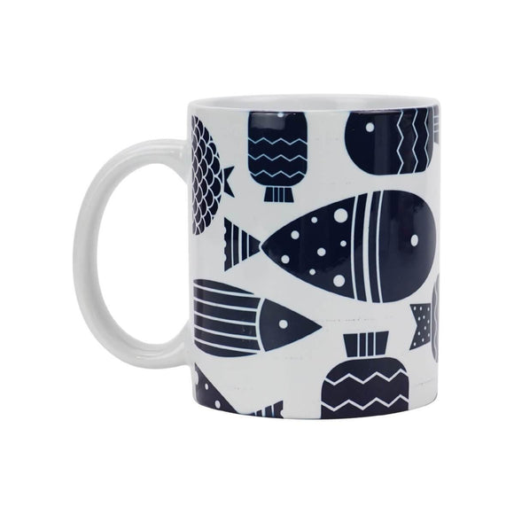 Ceramic Mug Abstract Fish - Red Earth Market