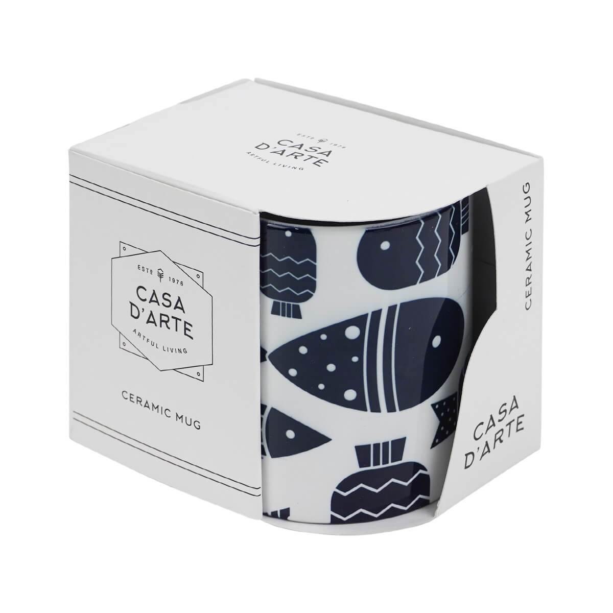 Ceramic Mug Abstract Fish - Red Earth Market