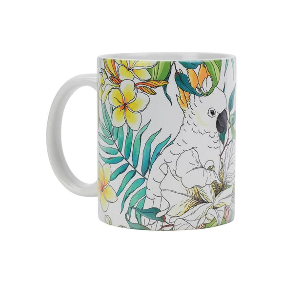 Ceramic Mug White Cockatoo - Red Earth Market