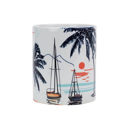 Ceramic Mug Yachts At Sunset - Red Earth Market