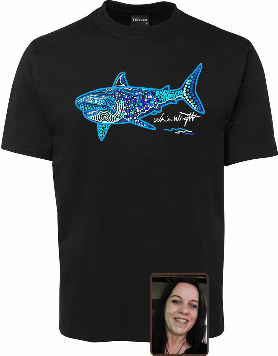 T Shirt ADULT Regular Fit - Nina Wright, Widhadha (shark) Design