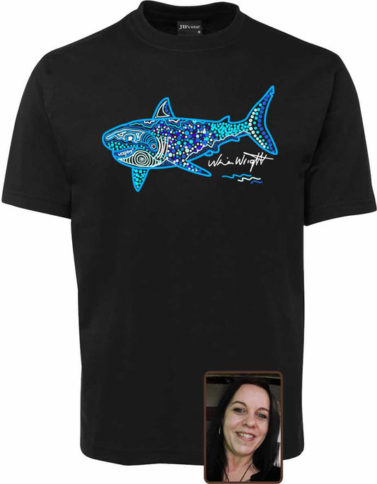 T Shirt ADULT Regular Fit - Nina Wright, Widhadha (shark) Design