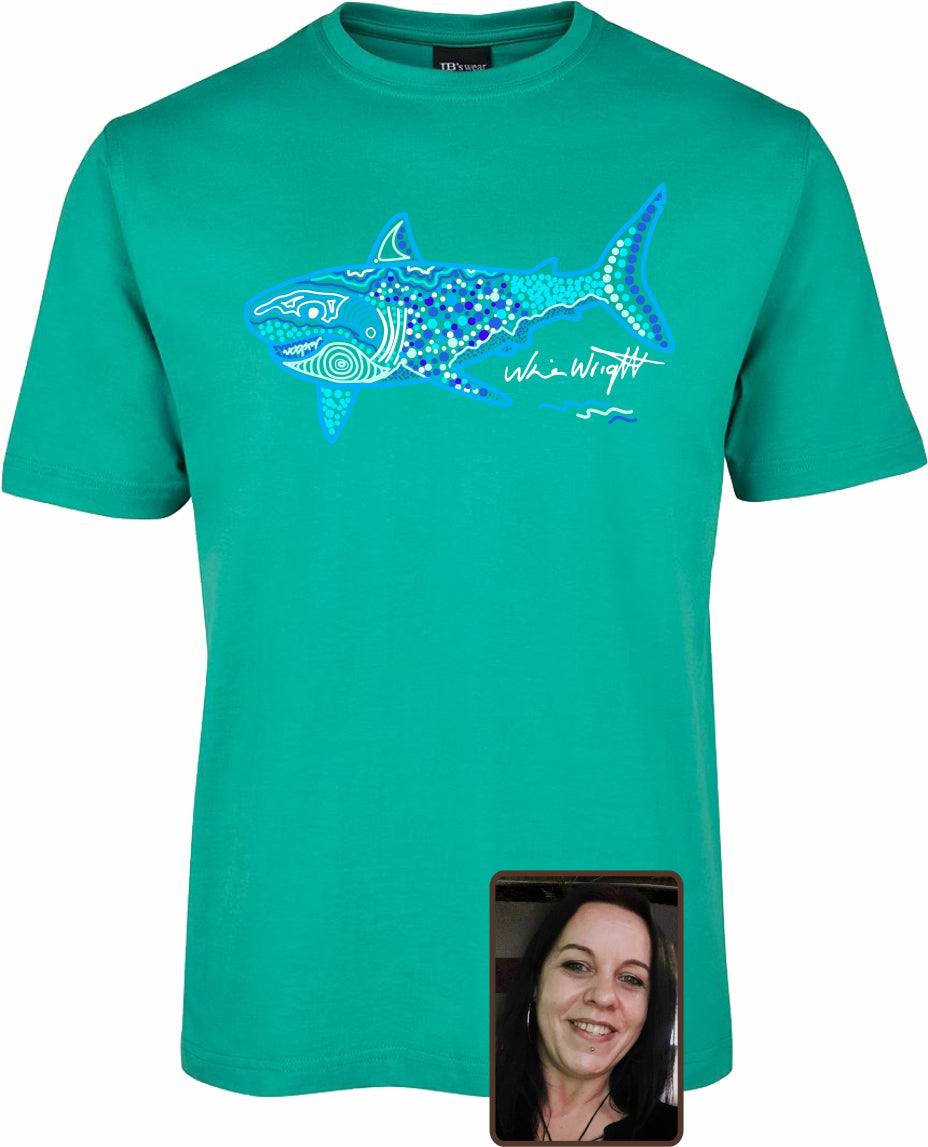 T Shirt ADULT Regular Fit - Nina Wright, Widhadha (shark) Design