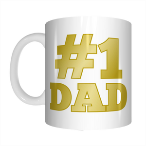Number One Dad #1 Coffee Mug Gift For Father's Day FDG07-92-26030 - fair-dinkum-gifts