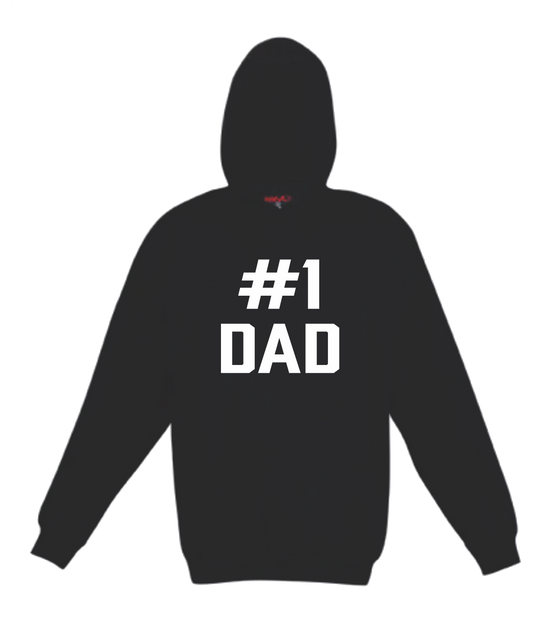 #1 Dad Number One Dad Black Hoodie Jumper Father's Day Gift FDG01-TP212H-40000 - fair-dinkum-gifts