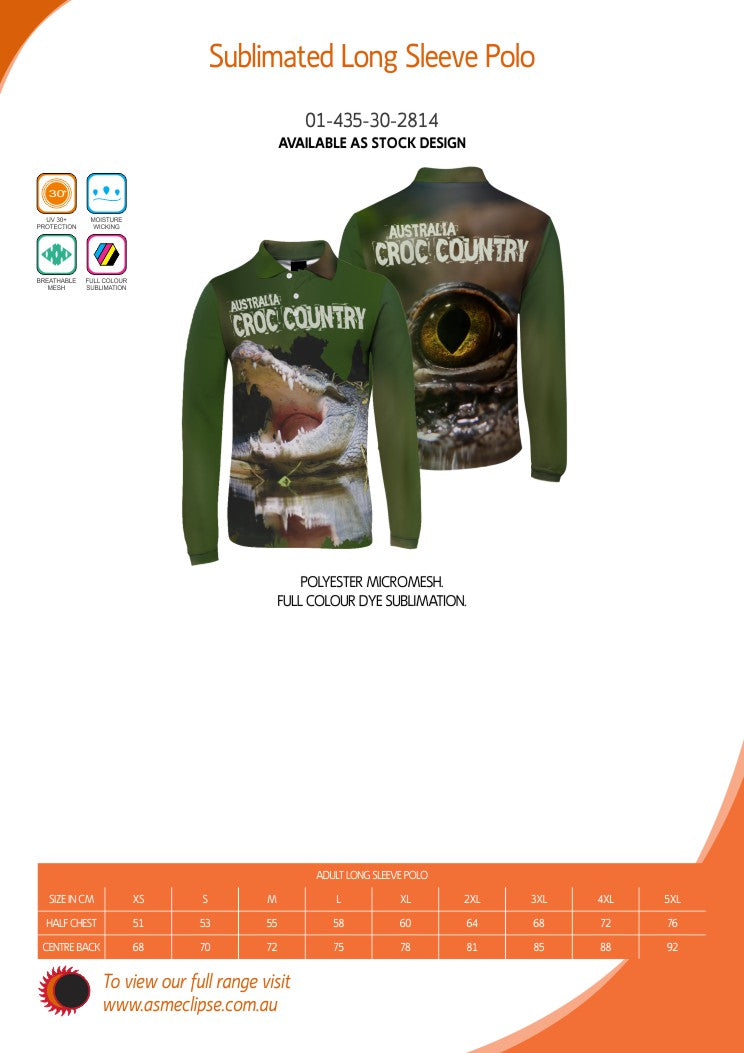 Croc Country Sublimated Polo Shirt