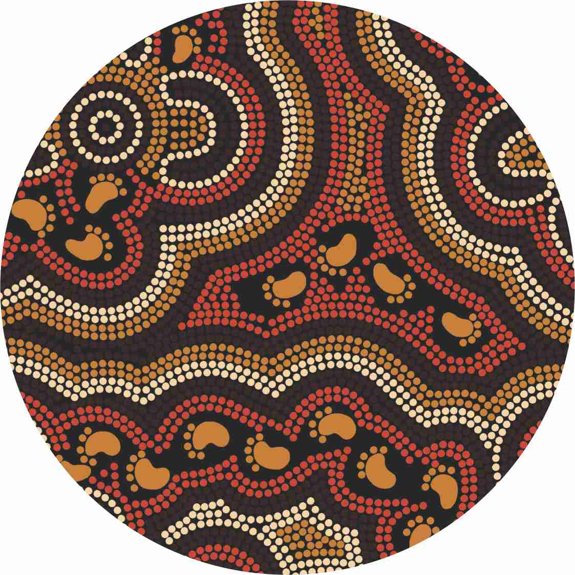 Aboriginal Ceramic Coasters - Set of 4