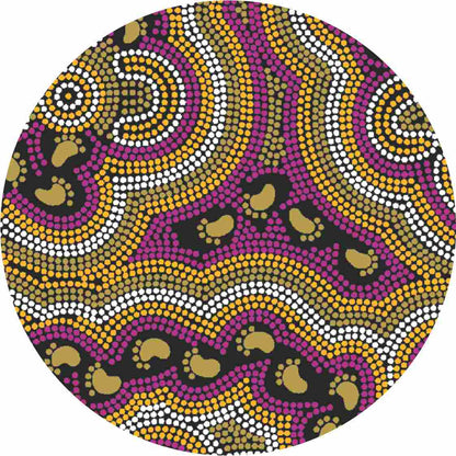 Aboriginal Ceramic Coasters - Set of 4