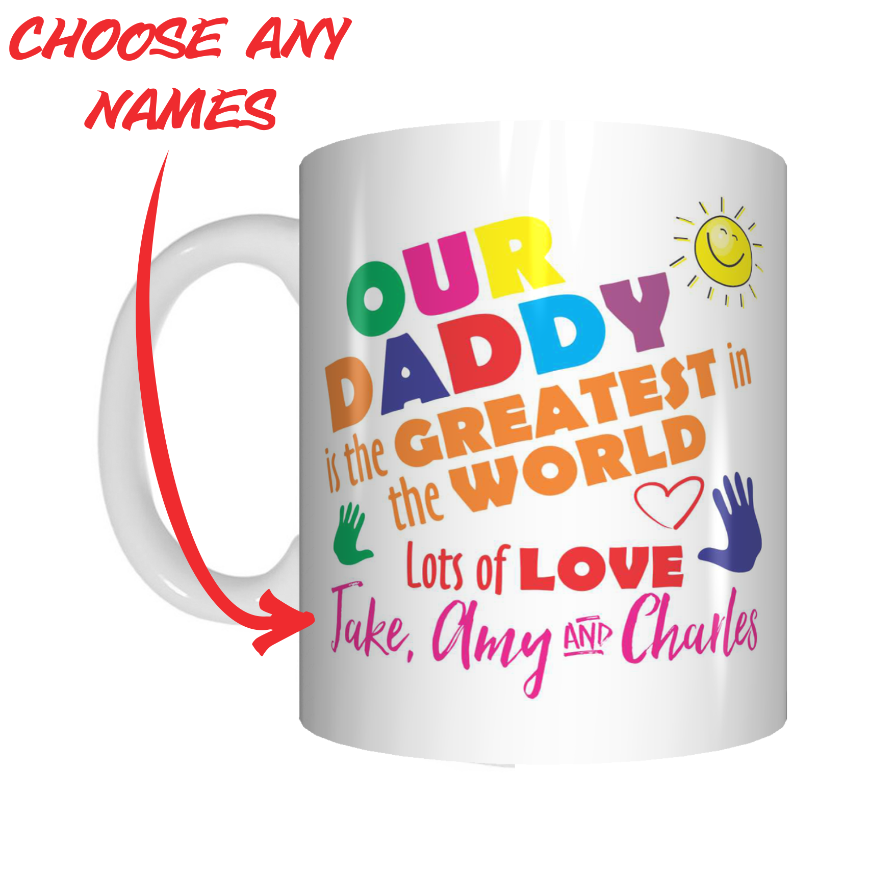 Our Daddy Is The Greatest In The World Personalised Coffee Mug For Father's Day FDG07-92-26045 - fair-dinkum-gifts