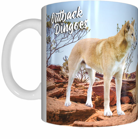 OUTBACK DINGO Mug Cup 300ml Gift Aussie Australia Animal Native Dingoes - fair-dinkum-gifts