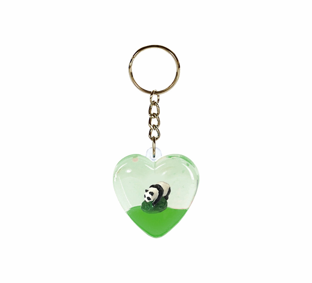 Oily Heart Key Rings Aussie Gifts Souvenirs Coloured Liquid with Floaters Love Heart Keyrings - fair-dinkum-gifts