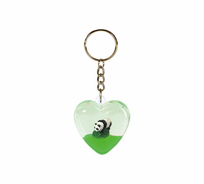 Oily Heart Key Rings Aussie Gifts Souvenirs Coloured Liquid with Floaters Love Heart Keyrings - fair-dinkum-gifts