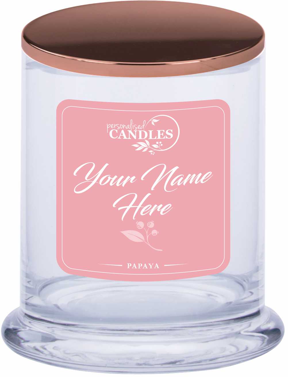 Personalised Scented Candle Gift Coloured Labels Customise Your Text