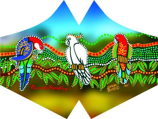 NEW DESIGNS Bulurru Aboriginal Design Face Mask Adult Adjustable