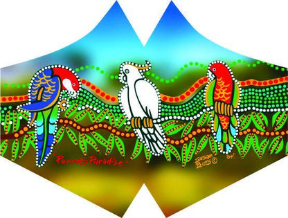 NEW DESIGNS Bulurru Aboriginal Design Face Mask Adult Adjustable