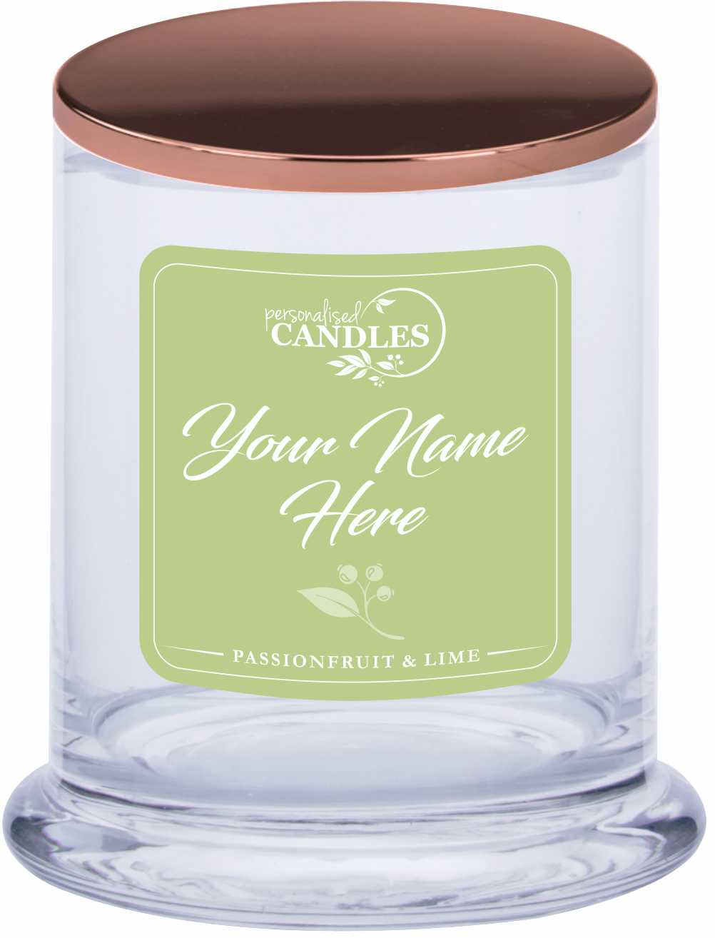Personalised Scented Candle Gift Coloured Labels Customise Your Text