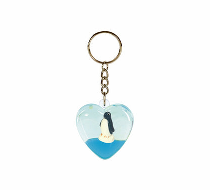 Oily Heart Key Rings Aussie Gifts Souvenirs Coloured Liquid with Floaters Love Heart Keyrings - fair-dinkum-gifts