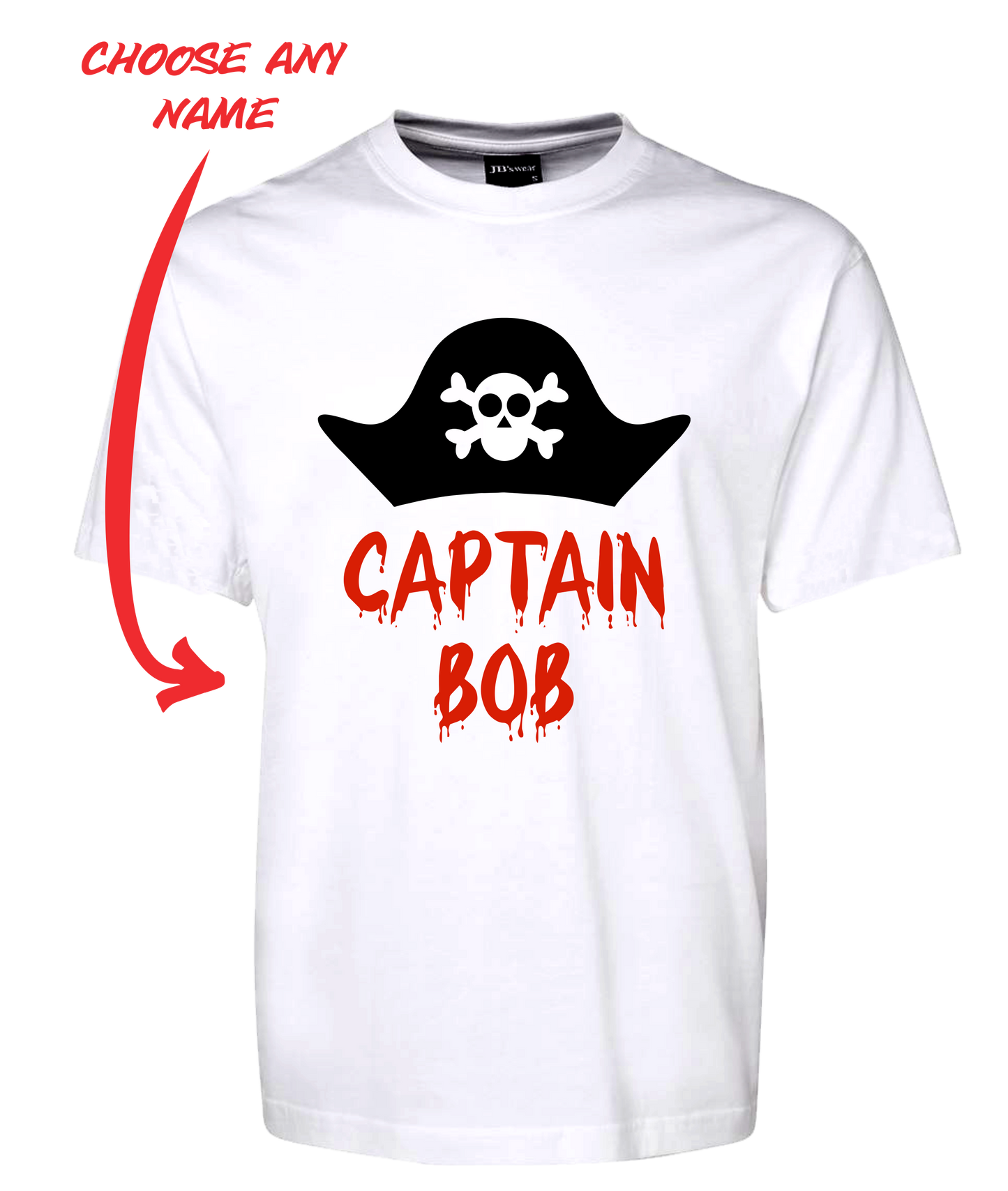Pirate Captain Personalised Tee T-Shirt FDG01-1HT-23015