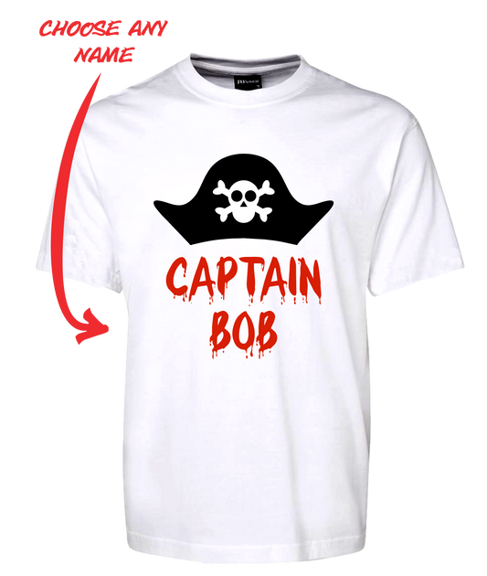 Pirate Captain Personalised Tee T-Shirt FDG01-1HT-23015