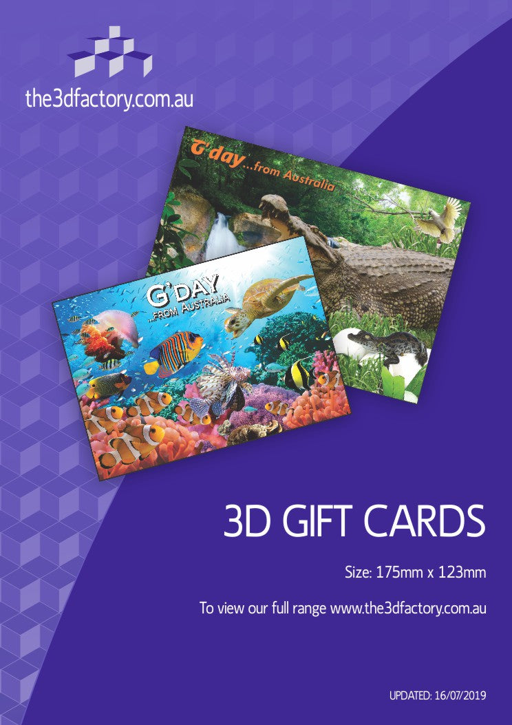3D Printed Australia Greeting Cards Aussie Australian Souvenirs CLEARANCE - fair-dinkum-gifts