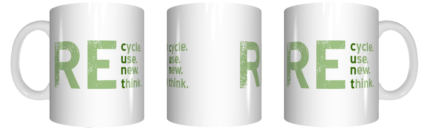 Recycle Reuse Coffee Mug Gift CRU07-92-12175