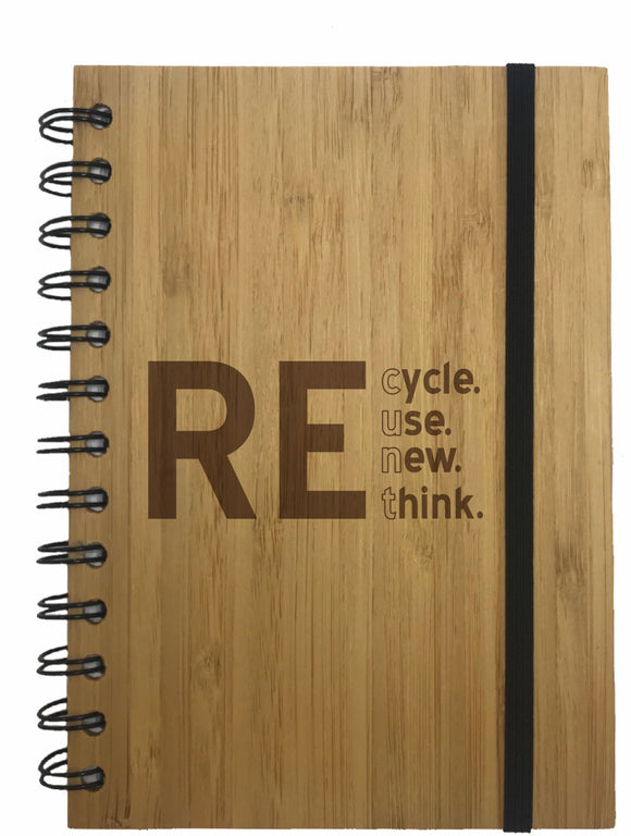 Recycle Reuse Eco Friendly Bamboo Notebook