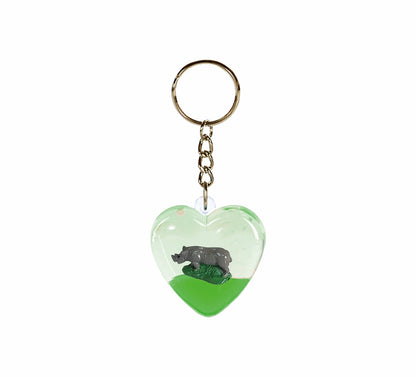 Oily Heart Key Rings Aussie Gifts Souvenirs Coloured Liquid with Floaters Love Heart Keyrings - fair-dinkum-gifts