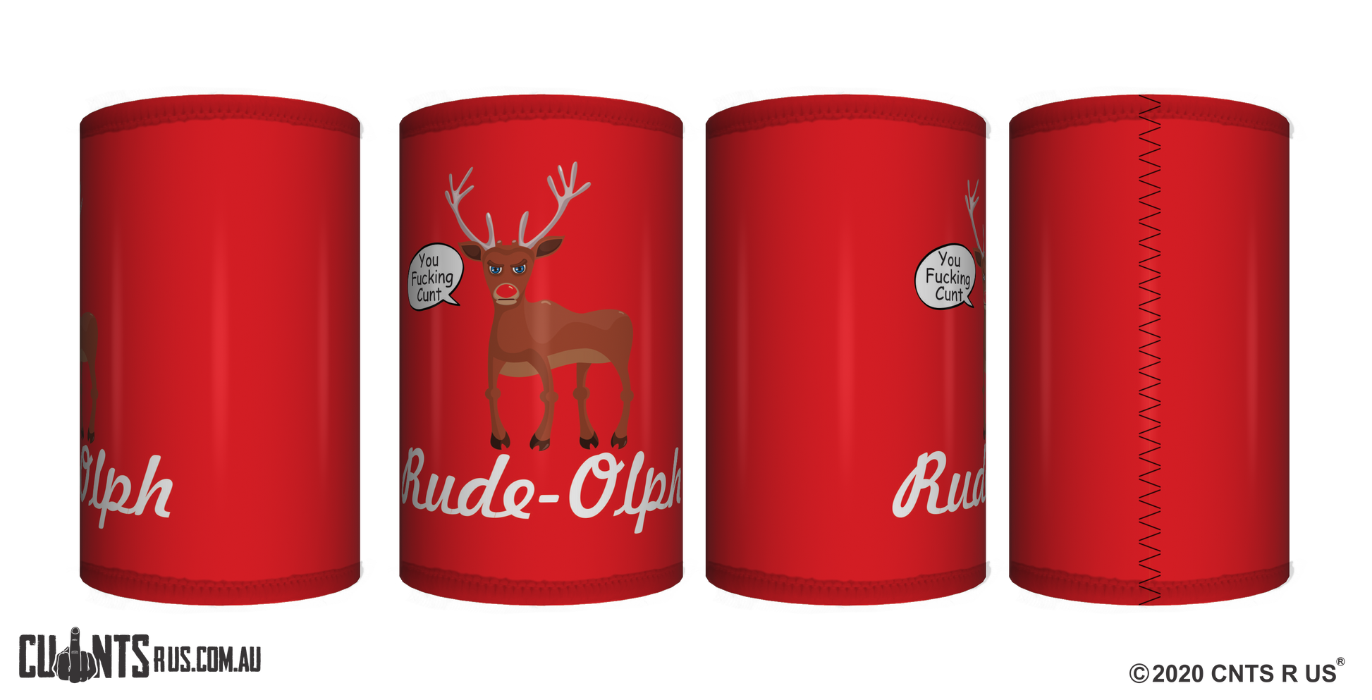 Rude-Olph Stubby Holder CRU26-40-12090 - fair-dinkum-gifts