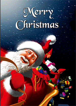 3D Printed Christmas Greeting Cards Aussie Australian Santa CLEARANCE - fair-dinkum-gifts