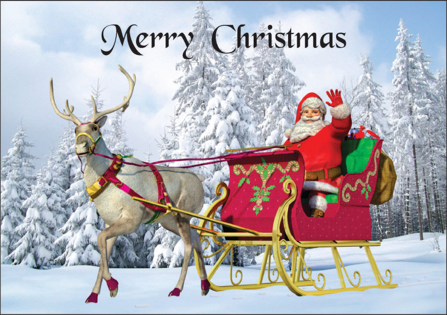 3D Printed Christmas Greeting Cards Aussie Australian Santa CLEARANCE - fair-dinkum-gifts