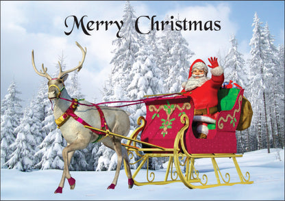 3D Printed Christmas Greeting Cards Aussie Australian Santa CLEARANCE - fair-dinkum-gifts