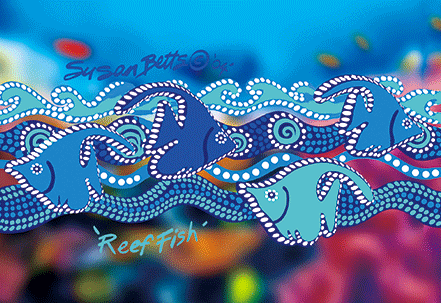 Bulurru 3D Postcard By Susan Betts - Reef Fish