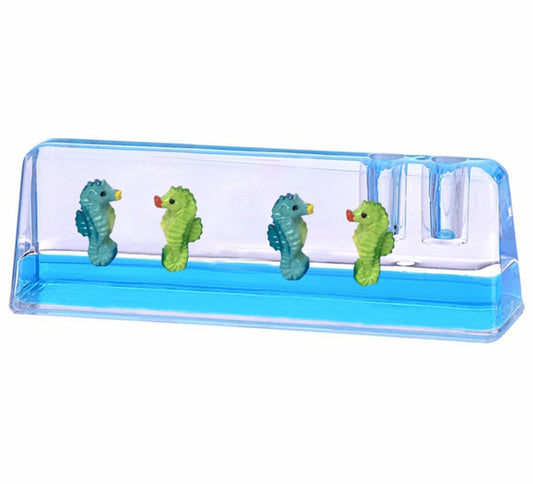 Oily Pen Holders Office Desk Accessories Aussie Gifts Souvenirs Coloured Liquid with Floaters - fair-dinkum-gifts