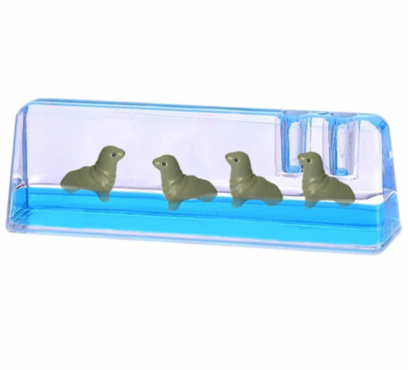 Oily Pen Holders Office Desk Accessories Aussie Gifts Souvenirs Coloured Liquid with Floaters - fair-dinkum-gifts