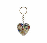 Oily Heart Key Rings Aussie Gifts Souvenirs Coloured Liquid with Floaters Love Heart Keyrings - fair-dinkum-gifts