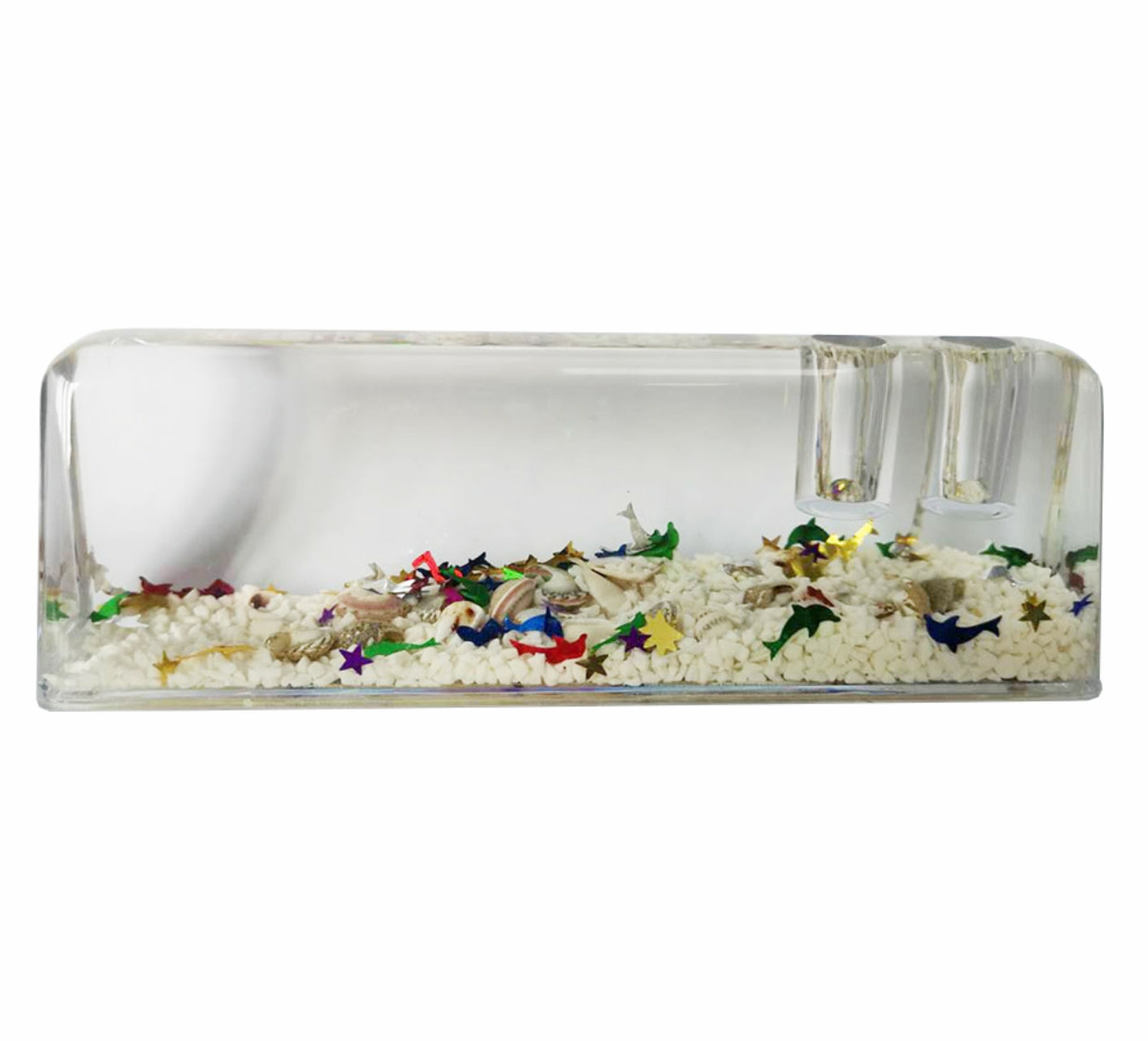 Oily Pen Holders Office Desk Accessories Aussie Gifts Souvenirs Coloured Liquid with Floaters - fair-dinkum-gifts