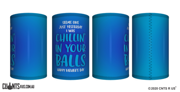 Seems Like Just Yesterday I Was Chilling In Your Balls Father's Day Stubby Holder - fair-dinkum-gifts