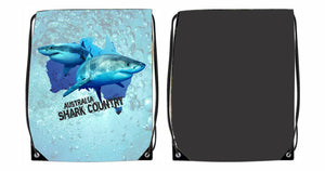 Nylon Drawstring BackPack Bag Shark Country