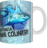 SHARK COUNTRY Mug Cup 300ml Gift Aussie Australia Animal Native Fish Sea Ocean Sharks - fair-dinkum-gifts