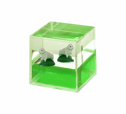 Oily Water Cubes Aussie Gifts Souvenirs Paperweights Coloured Liquid with Floaters - fair-dinkum-gifts