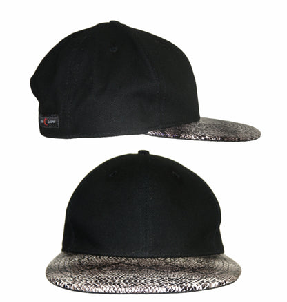 Snake Skin Flat Peak Cap Hat Australian Design Mens Womens Unisex - fair-dinkum-gifts