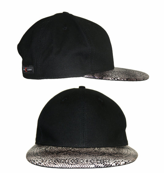 Snake Skin Flat Peak Cap Hat Australian Design Mens Womens Unisex - fair-dinkum-gifts