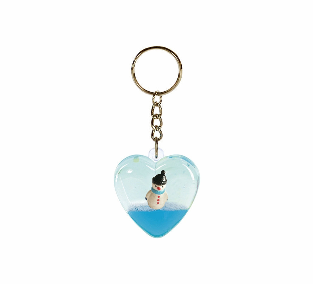 Oily Heart Key Rings Aussie Gifts Souvenirs Coloured Liquid with Floaters Love Heart Keyrings - fair-dinkum-gifts