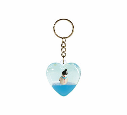 Oily Heart Key Rings Aussie Gifts Souvenirs Coloured Liquid with Floaters Love Heart Keyrings - fair-dinkum-gifts