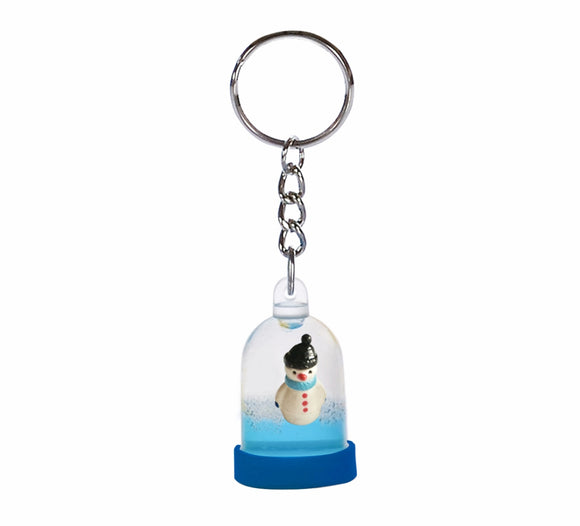 Oily Mini Water Dome Key Ring Aussie Gifts Coloured Liquid Floater Keyrings Snowman Clownfish - fair-dinkum-gifts