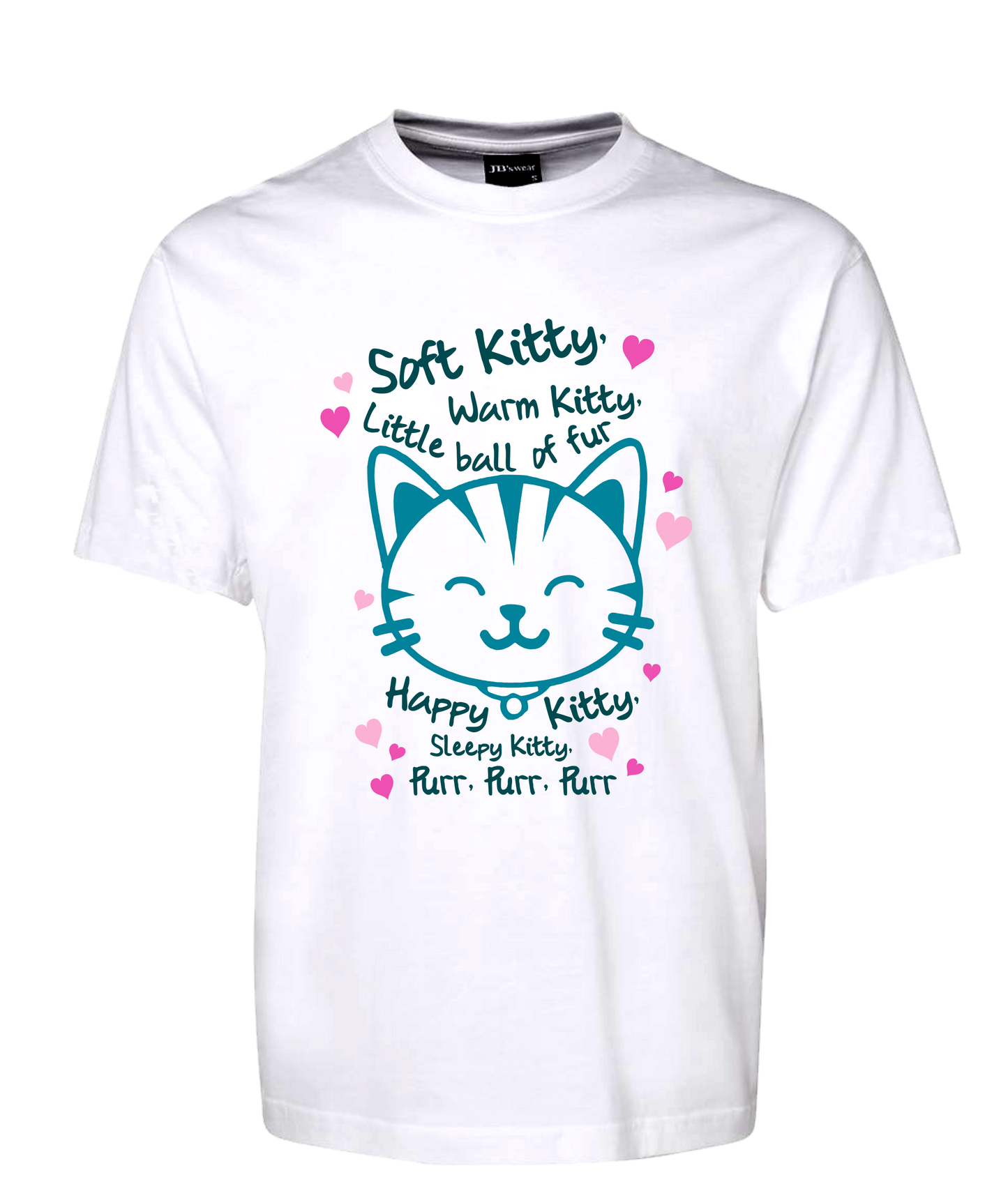 Happy Kitty Cute Kitten Tee T-Shirt FDG01-1HT-23013