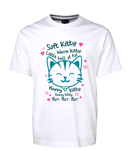 Happy Kitty Cute Kitten Tee T-Shirt FDG01-1HT-23013
