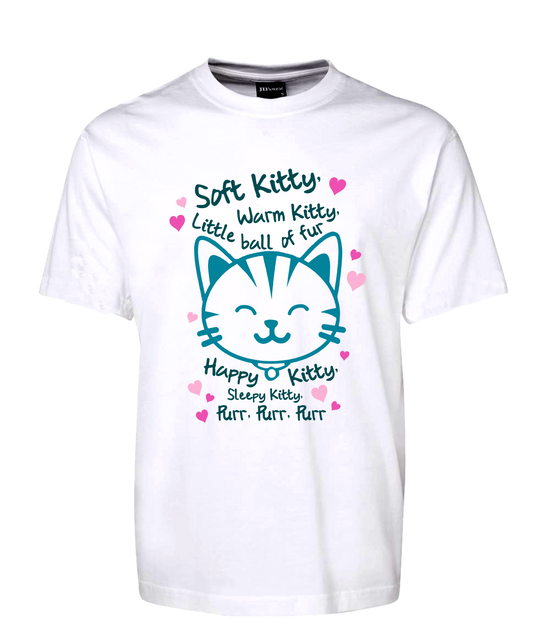 Happy Kitty Cute Kitten Tee T-Shirt FDG01-1HT-23013