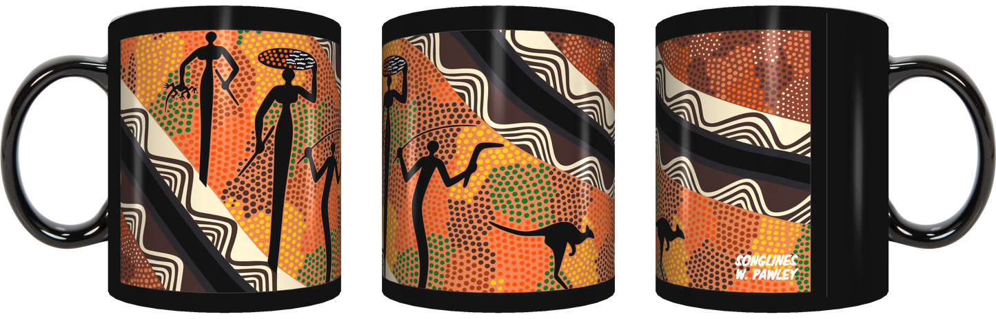 Wendy Pawley Design Black Mug in Gift Box